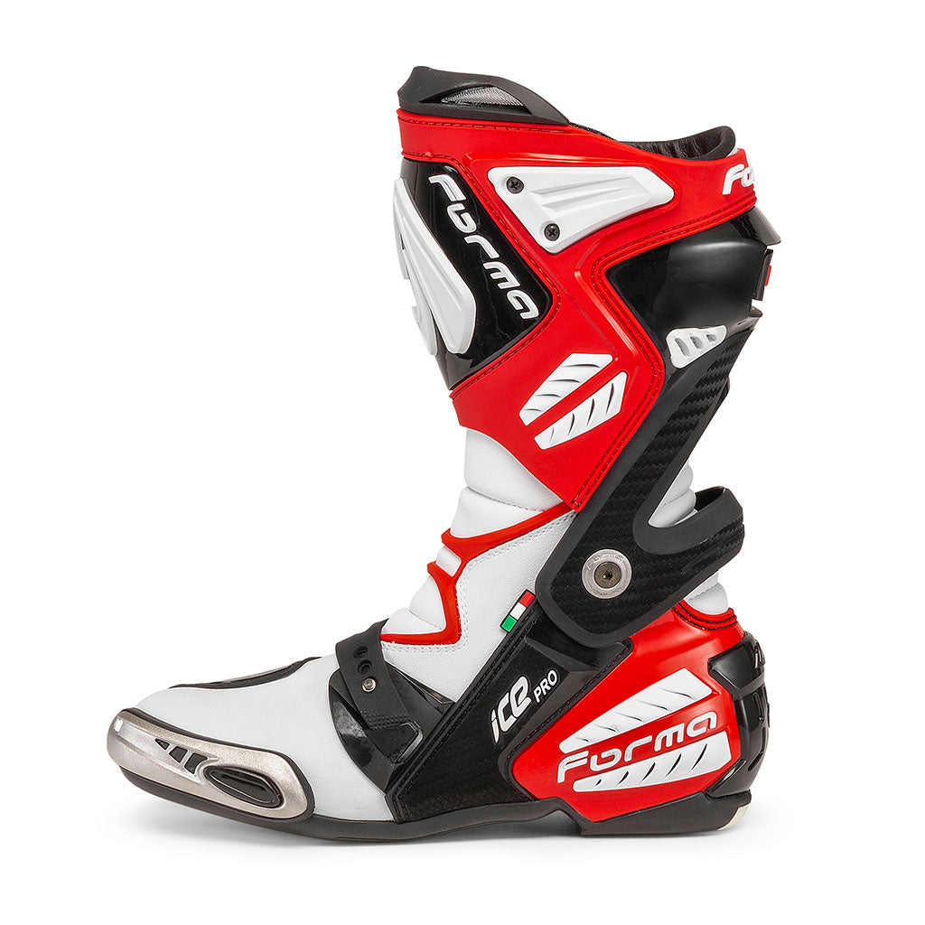 Forma ice pro boots red motorcycle racing black footwear motogp gear tech track street road alpine home main support
