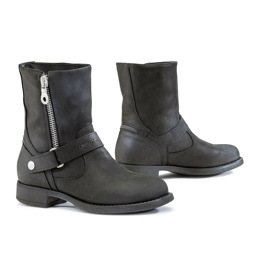 Forma boots Eva womens black motorcycle boots home main usa america world service support warranty customer